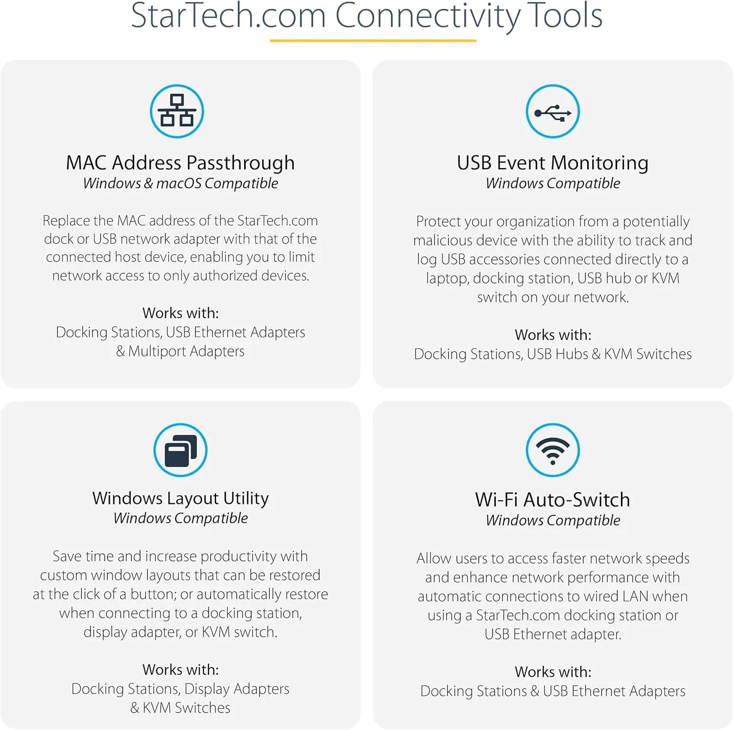 StarTech.com USB C Dock - 4K 60Hz Quad Monitor DisplayPort & HDMI - Universal USB-C Docking Station with 100W Power Delivery - USB Hub with 1x USB Type-C & 3X USB-A, Ethernet, Audio (DK31C4DPPD)