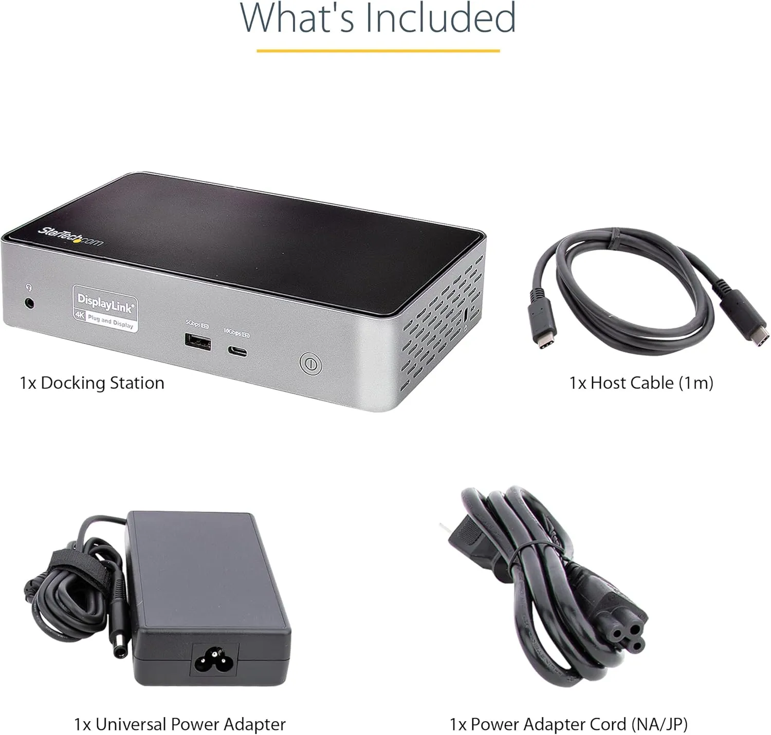 StarTech.com USB C Dock - 4K 60Hz Quad Monitor DisplayPort & HDMI - Universal USB-C Docking Station with 100W Power Delivery - USB Hub with 1x USB Type-C & 3X USB-A, Ethernet, Audio (DK31C4DPPD)