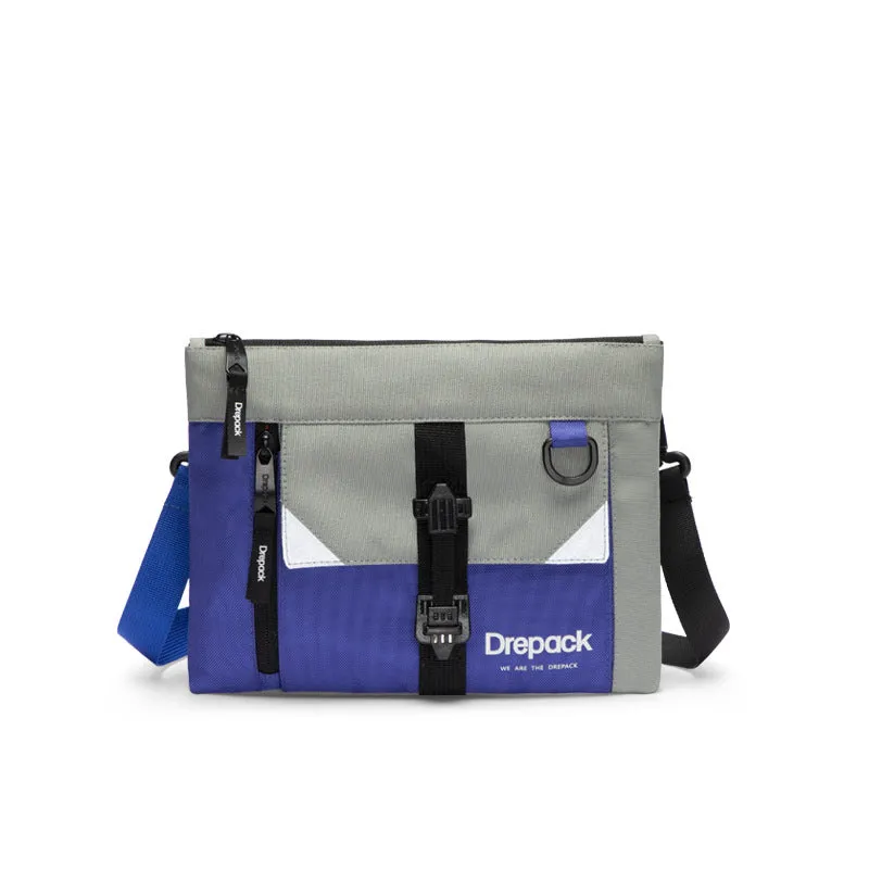 StealthTech Reflective Messenger Bag - Cutting-Edge Men's Color Block Techwear