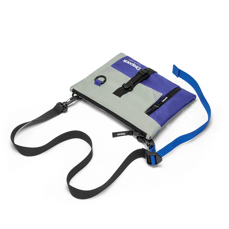 StealthTech Reflective Messenger Bag - Cutting-Edge Men's Color Block Techwear