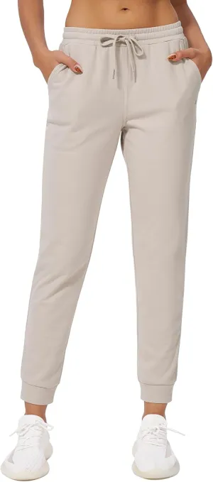 Stelle Womens High Waist Drawstring Jogger Athletic Lounge Sweatpants with Pockets