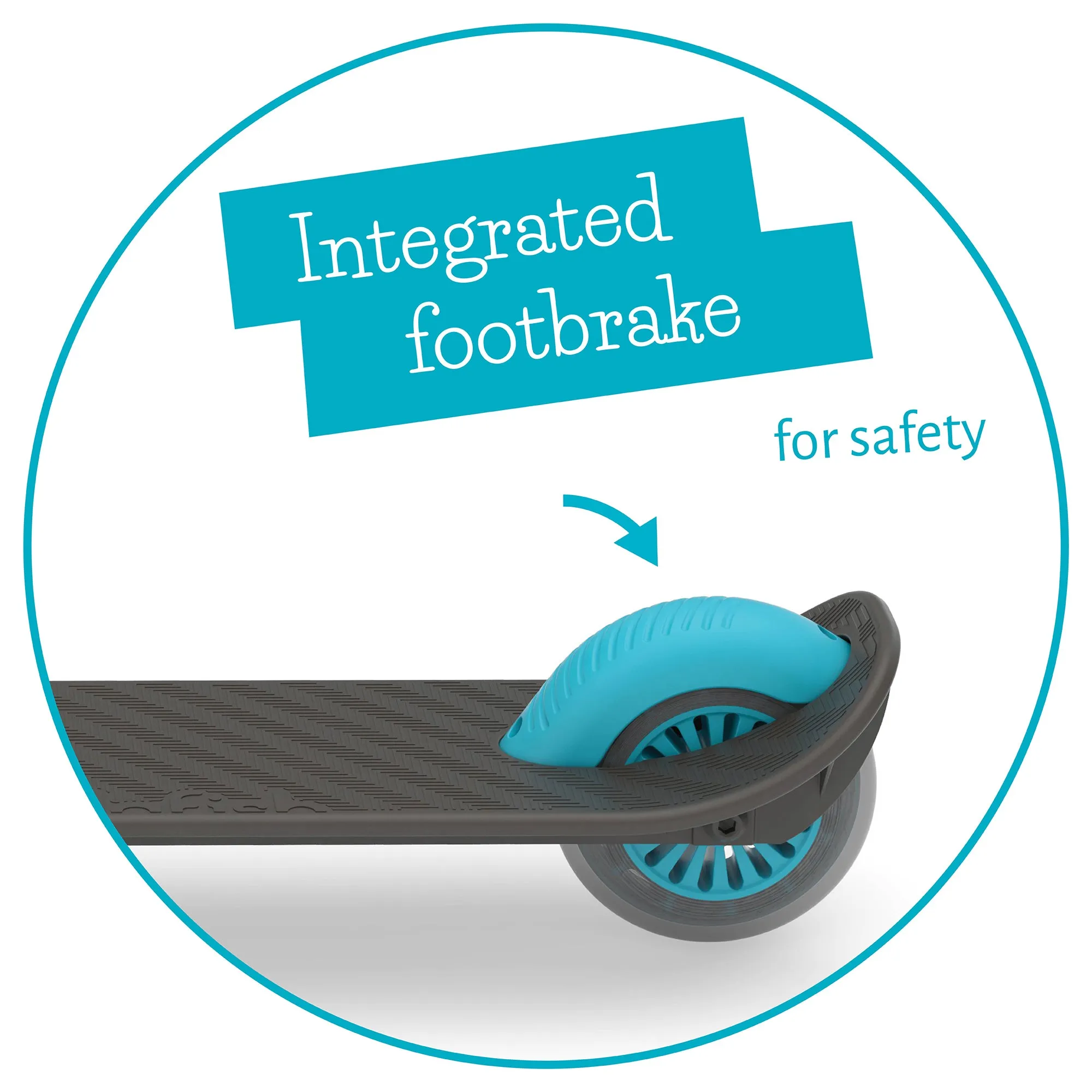 Stunti scooter with integrated brake