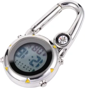 Sturdy Carabiner Watch with Compass Clip Watch for Camping Hiking and Outdoor Activities