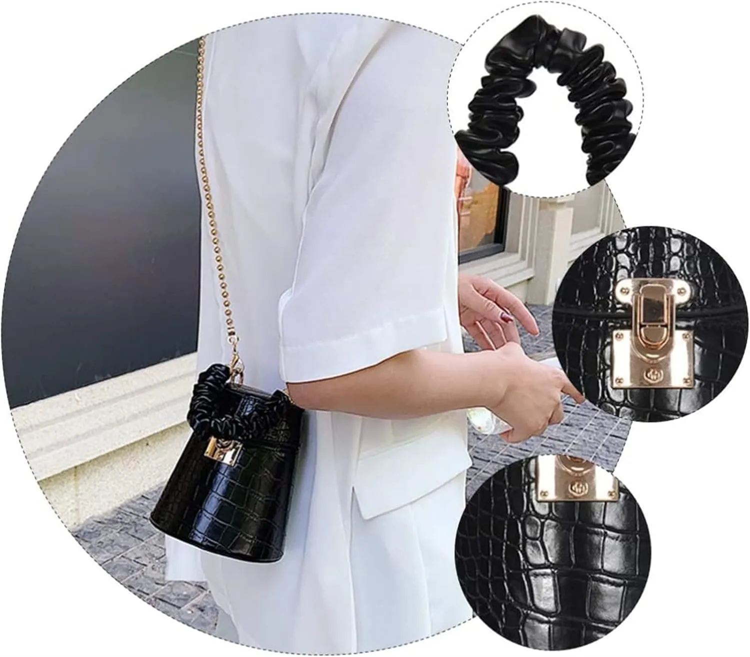 Stylish PU Handbag Pattern Leather Crossbody Bag Mobile Phone Messenger Bag Evening Bag (Color : 02)