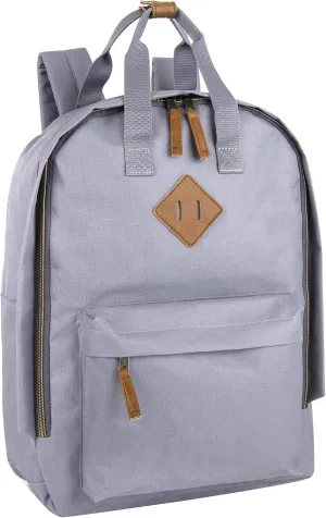 Summit Ridge College 16 Inch Laptop Backpack for Women, Men | Computer Travel Backpack Carry On Flight Approved for School, Work, Commuter (Silver)