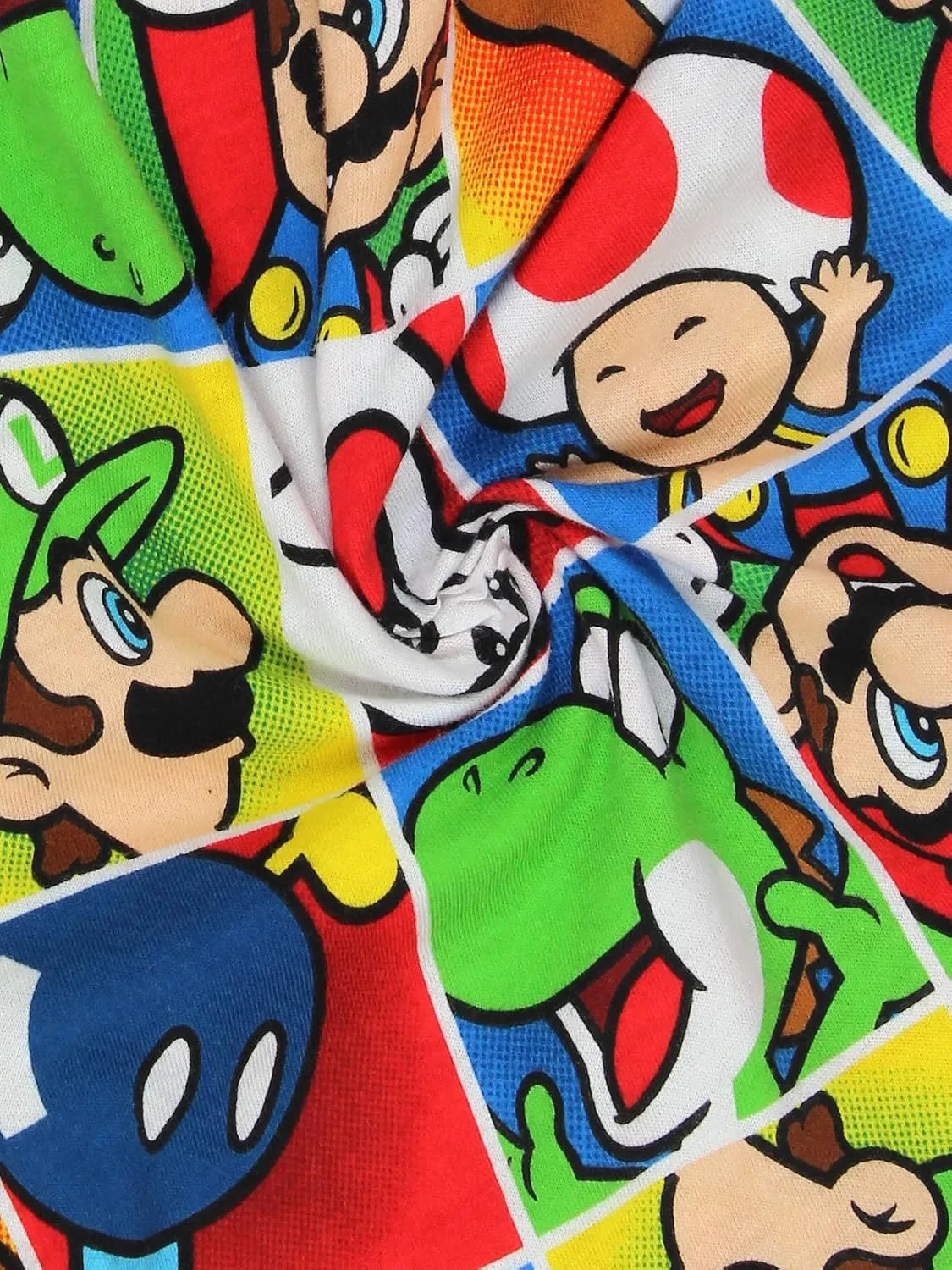 Super Mario Brothers Men's Button Fly Boxer Lounge Shorts