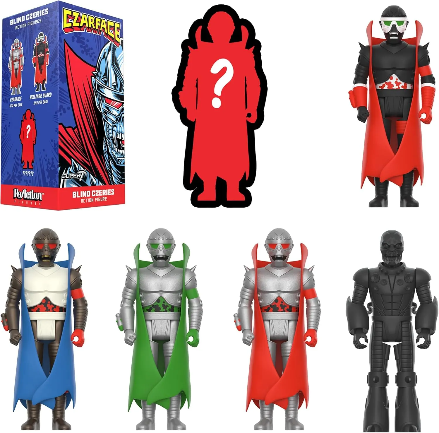 Super7 Czarface Blind Box Flat Reaction Figures - (12 Pack) 3.75" Czarface Action Figures Classic Hip Hop Collectibles and Retro Toys