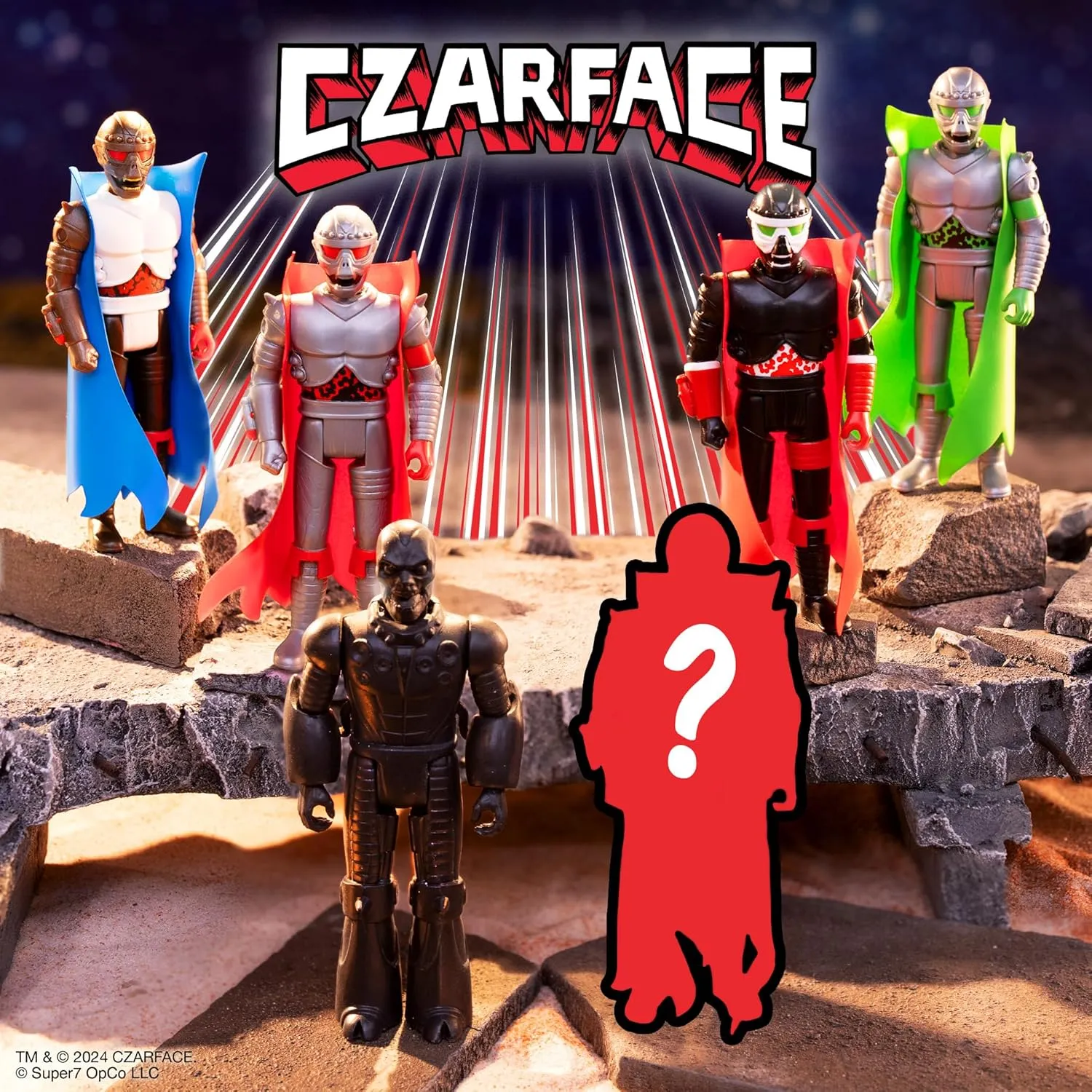 Super7 Czarface Blind Box Flat Reaction Figures - (12 Pack) 3.75" Czarface Action Figures Classic Hip Hop Collectibles and Retro Toys