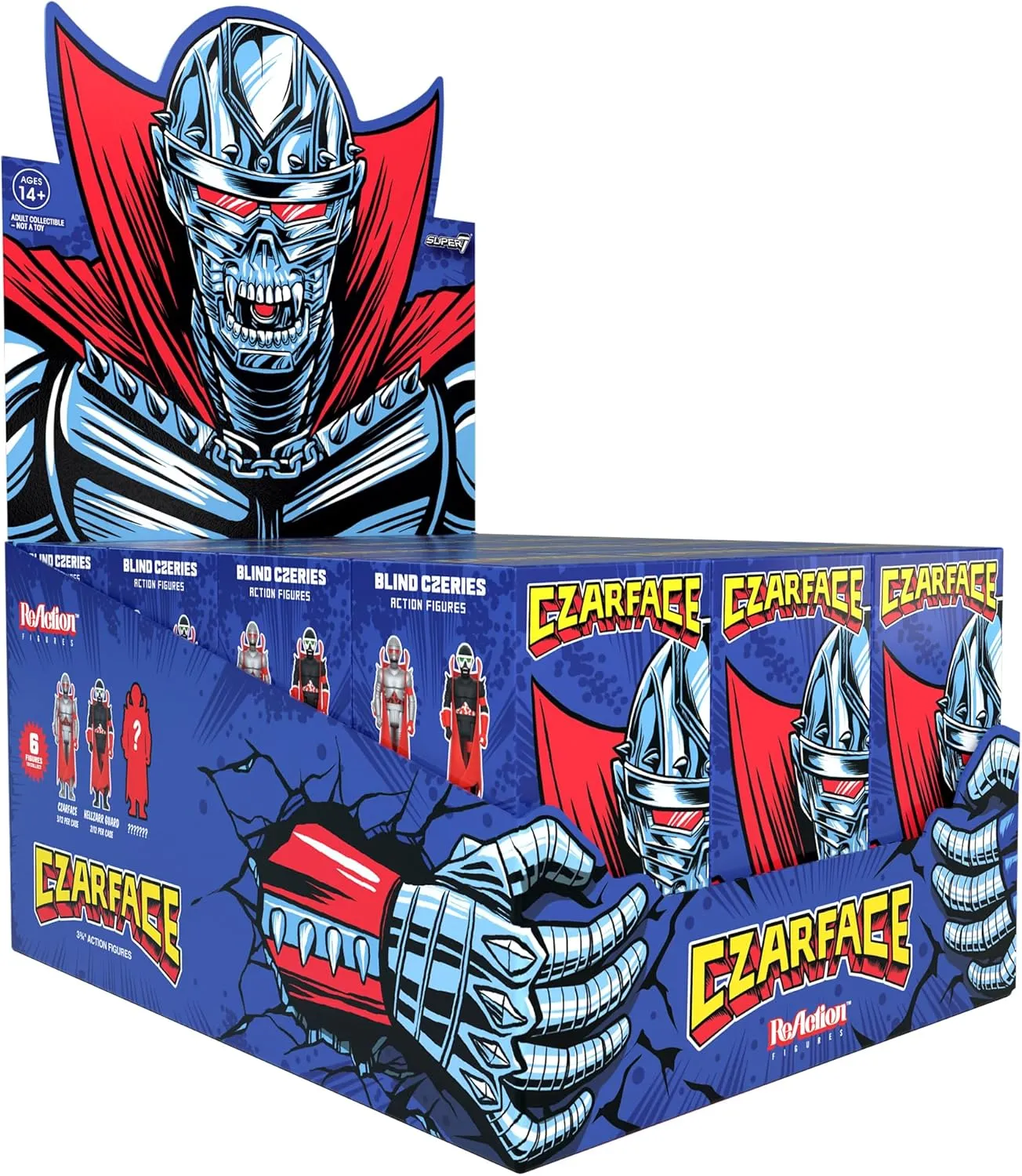 Super7 Czarface Blind Box Flat Reaction Figures - (12 Pack) 3.75" Czarface Action Figures Classic Hip Hop Collectibles and Retro Toys