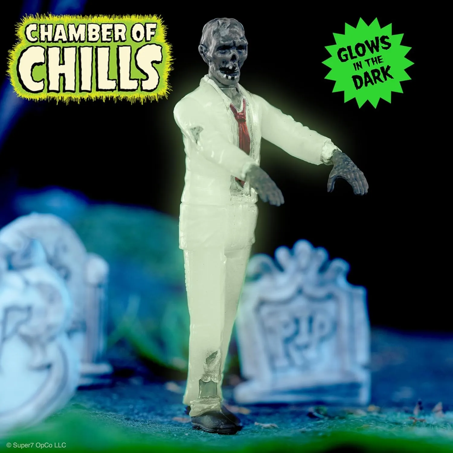 Super7 Pre-Code Horror Chamber of Chills Heartless Zombie (Glow in The Dark) - 3.75" Pre-Code Horror Action Figure Comics Collectibles and Retro Toys
