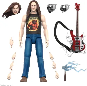 Super7 ULTIMATES! Cliff Burton (Superhero Poster) - 7" Action Figure with Accessories Heavy Metal Collectibles and Retro Toys
