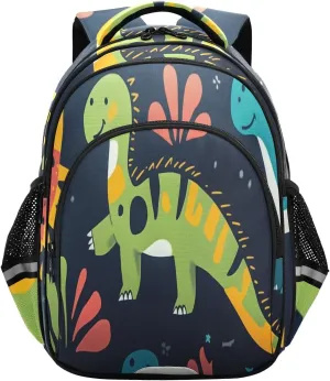 susiyo Dinosaur Double shoulders Backpack zipper backpack, With compartments, Double side bag, for school