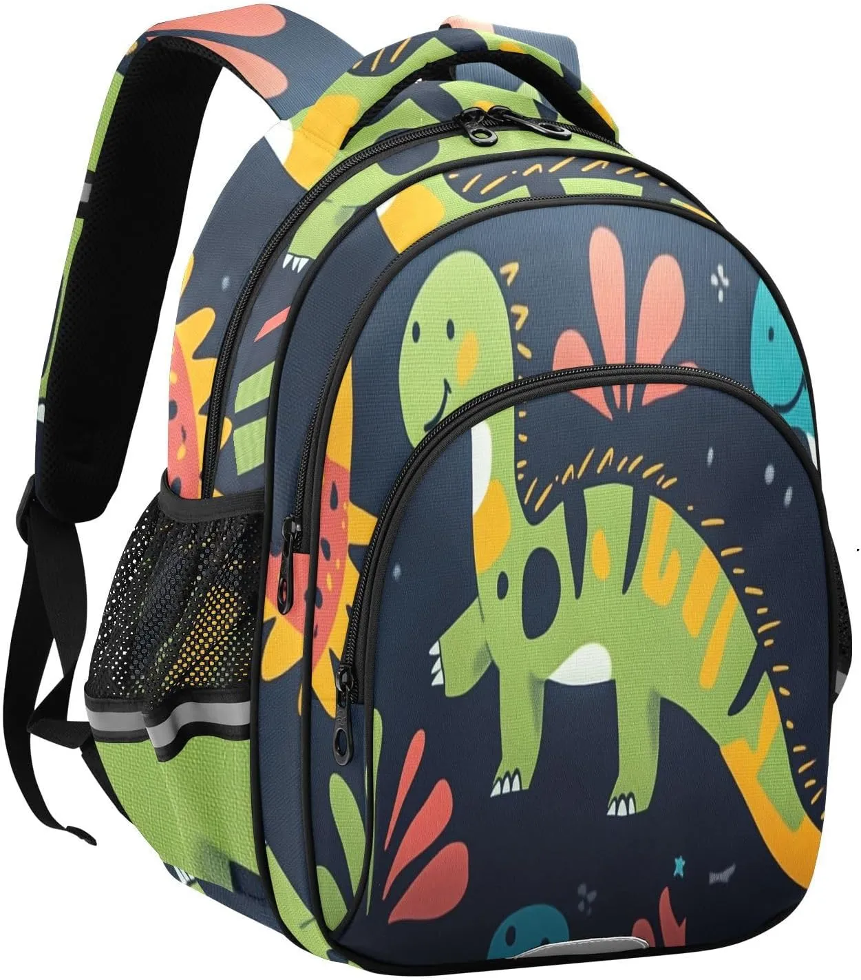 susiyo Dinosaur Double shoulders Backpack zipper backpack, With compartments, Double side bag, for school