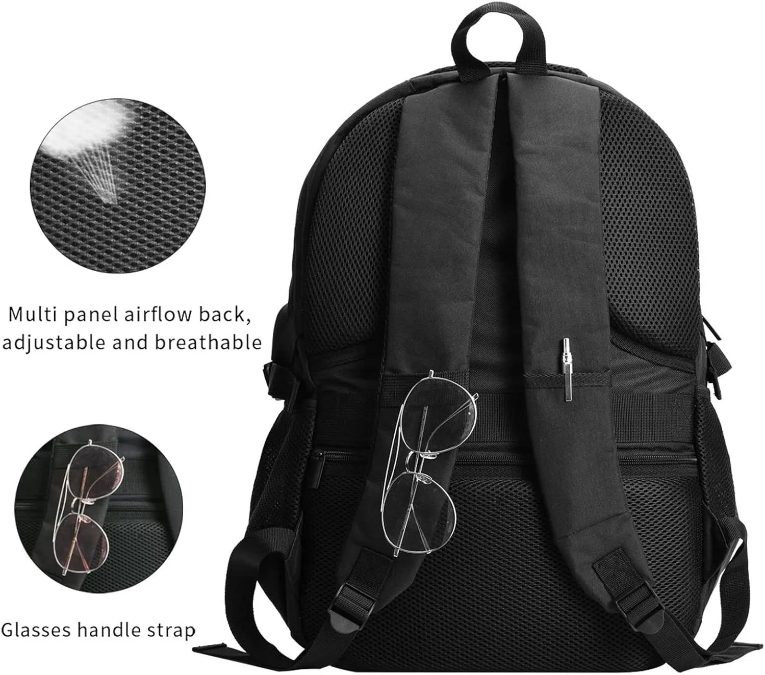 Swedish Sweden Flag Business Laptop Backpack Travel Backpacks Outdoor Rucksack Large Bag Daypack with USB Charging Port Multi-Pocket for Hiking Camping