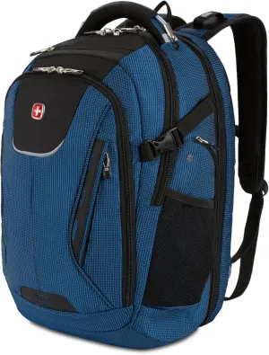 SwissGear Travel Tech Elite Laptop Backpack – Fits Laptops up to 16” – ScanSmart TSA-Friendly Backpack with USB Port, Shoe Compartment & Organizer Pockets – Blue/Black