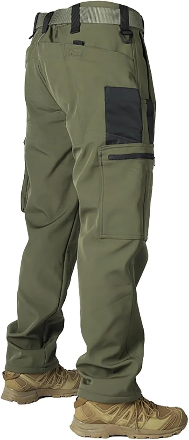 Tactical Pants for Men Athletic Hiking Workout Ripstop Sweatpants Travel Drawstring Water Resistant