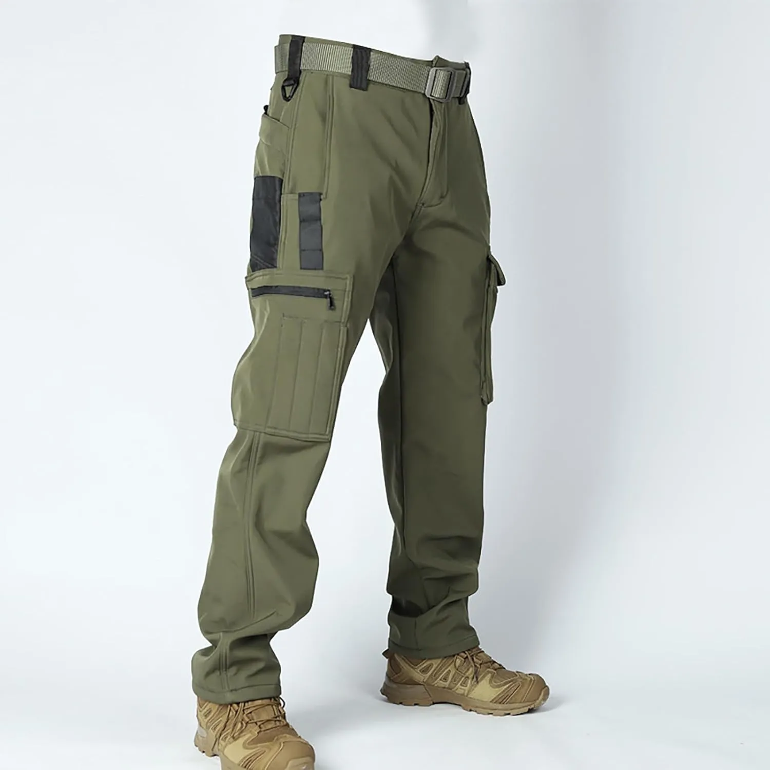 Tactical Pants for Men Athletic Hiking Workout Ripstop Sweatpants Travel Drawstring Water Resistant