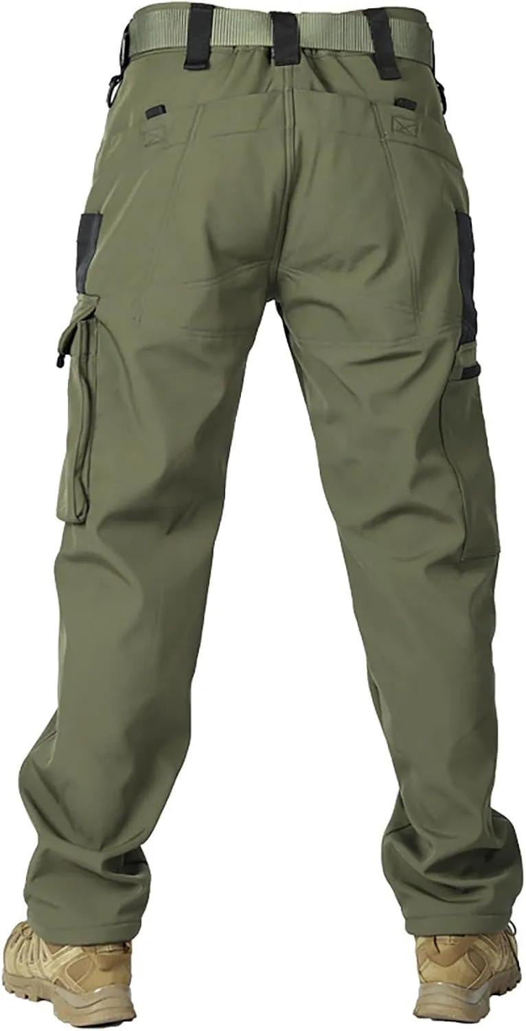 Tactical Pants for Men Athletic Hiking Workout Ripstop Sweatpants Travel Drawstring Water Resistant