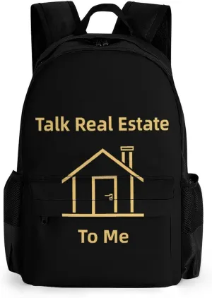 Talk Real Estate to Me Travel Laptop Backpack for Men Women Casual Basic Bag Hiking Backpacks Work