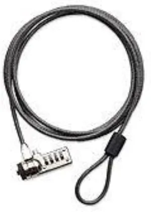 Targus DEFCON T-Lock Resettable Combo Cable Lock for Laptop Computer and Desktop Security (PA410U)