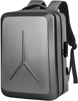 Tech Hard Backpack Travel Foldable Anti-theft USB Lockable 48-34cm Short-distance Business Trip Portable Business Package (grey)