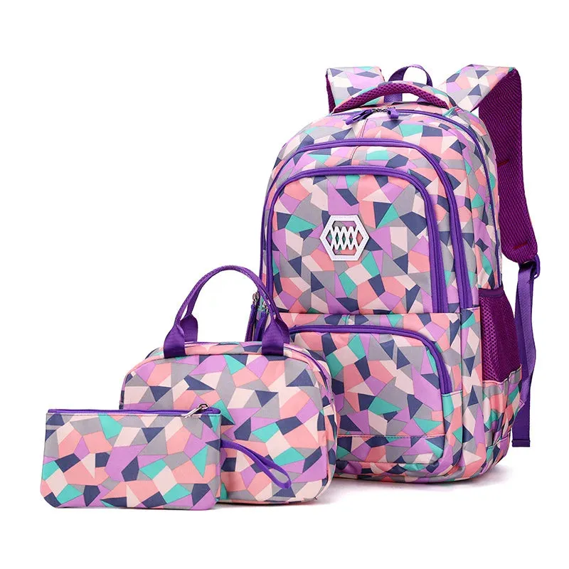 Teenagers School Bags for Girls Schoolbag Large Capacity Boys Printing School Backpack Set Rucksack Bag pack Kids Cute Book Bags