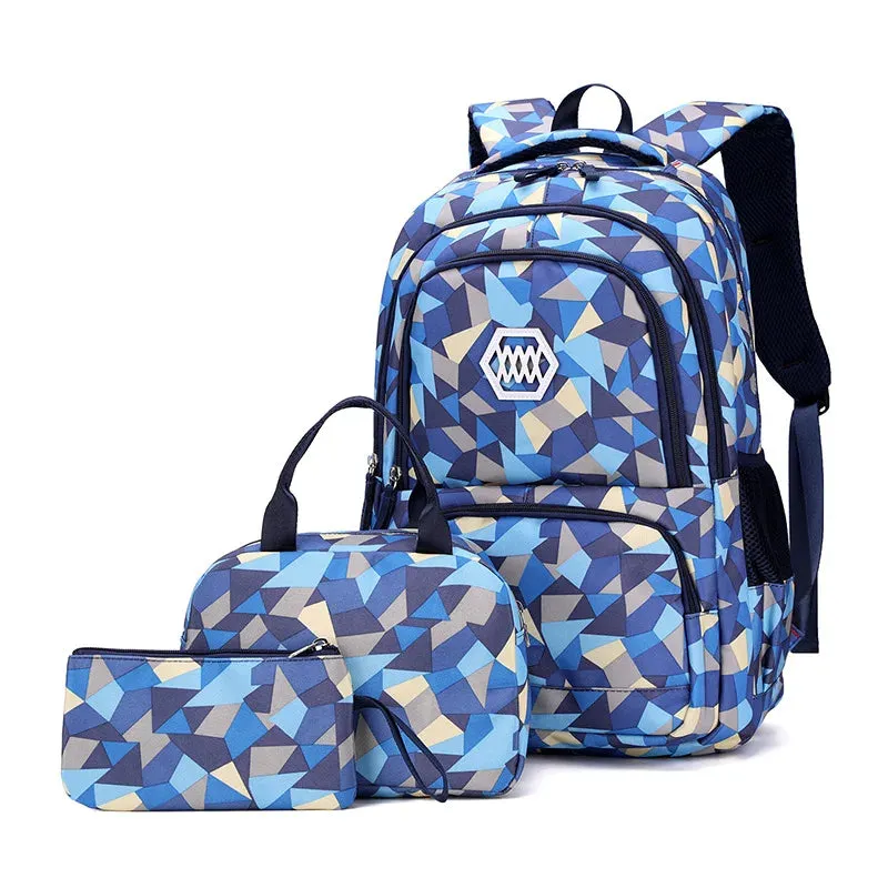 Teenagers School Bags for Girls Schoolbag Large Capacity Boys Printing School Backpack Set Rucksack Bag pack Kids Cute Book Bags