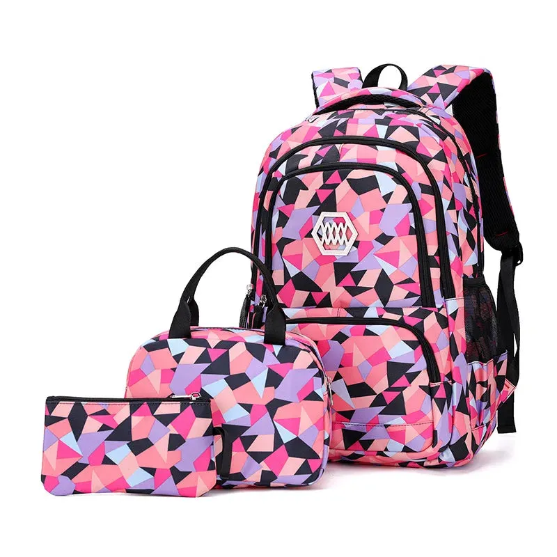 Teenagers School Bags for Girls Schoolbag Large Capacity Boys Printing School Backpack Set Rucksack Bag pack Kids Cute Book Bags
