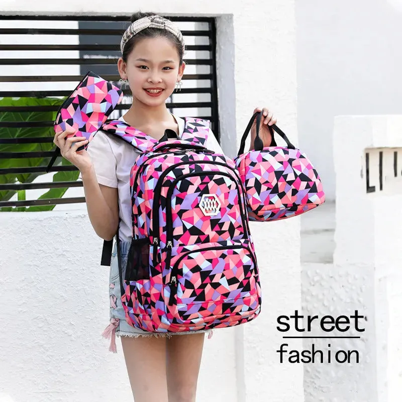 Teenagers School Bags for Girls Schoolbag Large Capacity Boys Printing School Backpack Set Rucksack Bag pack Kids Cute Book Bags
