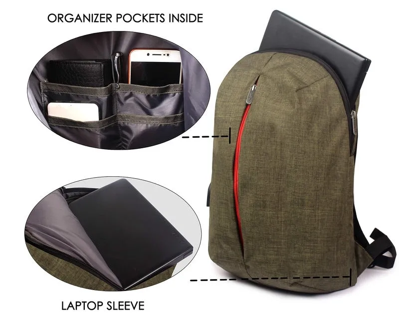 THE CLOWNFISH Echo 25 liters Laptop Backpack for 15.6 Inch Laptops (Forest Green)
