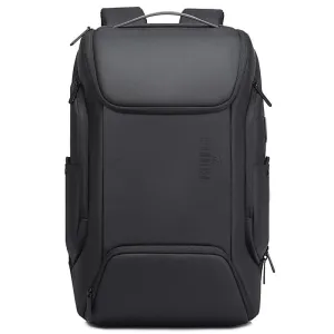THE CLOWNFISH Water Resistant Polyester Anti-Theft Unisex Travel Laptop Backpack With Usb Charging Port (Black), 21 Litres