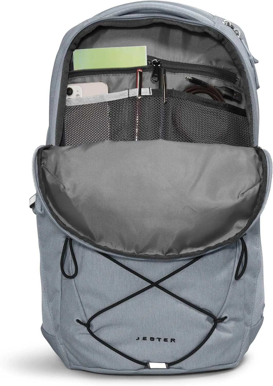 THE NORTH FACE Jester Everyday Laptop Backpack - NPF, Mid Grey Dark Heather/TNF Black-NPF, One Size
