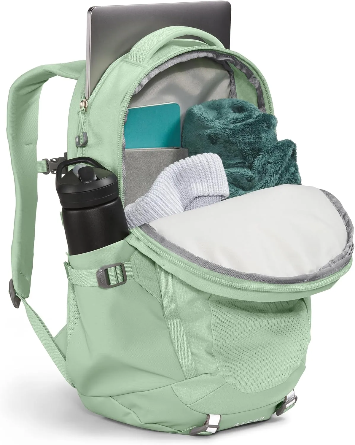 THE NORTH FACE Women's Recon Everyday Laptop Backpack - PFAS Free, Misty Sage Dark Heather/Meld Grey-NPF, One Size