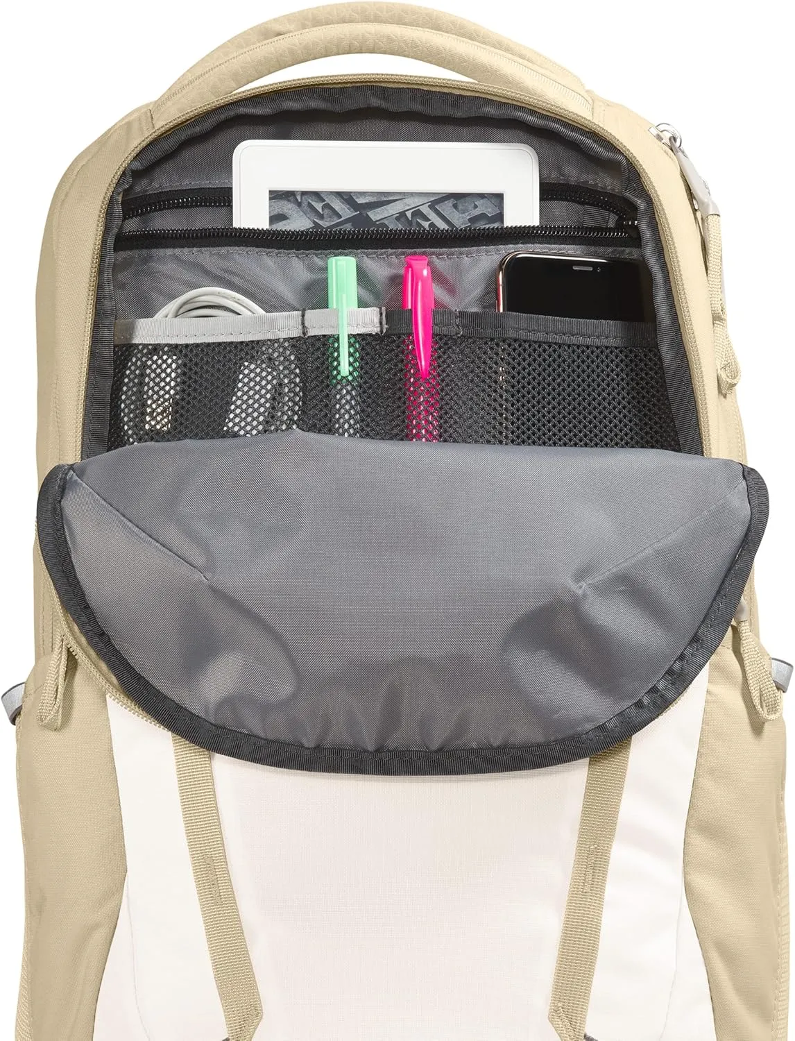 THE NORTH FACE Women's Vault Everyday Laptop Backpack, Gravel/Gardenia White, One Size