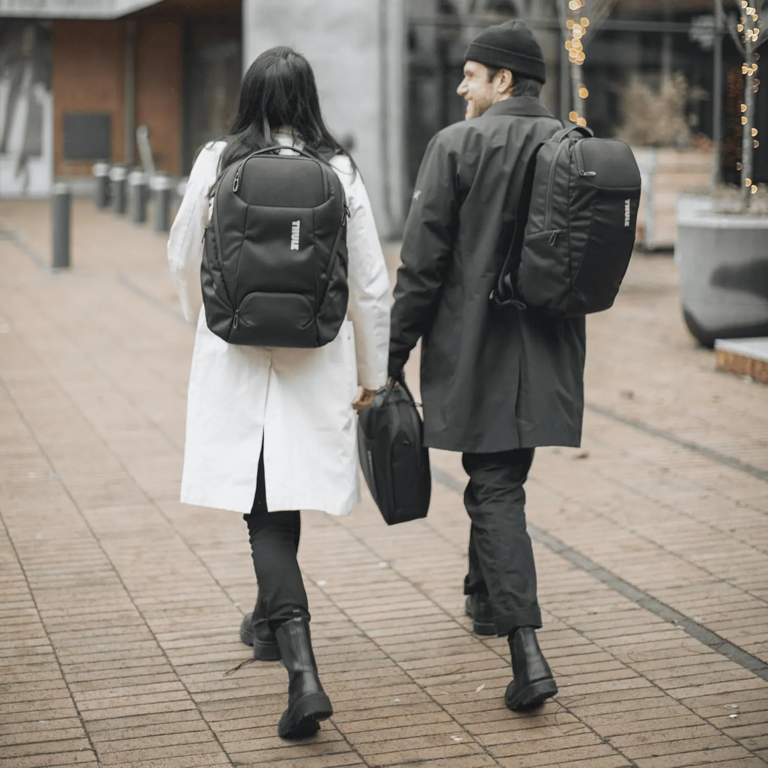 Thule Accent Laptop Backpack New - Fits MacBook - Hardshell Protective Compartment - Quick Access Front Pocket - Side Zipper Pocket - 100% Recycled Fabric - Hidden Back Pocket