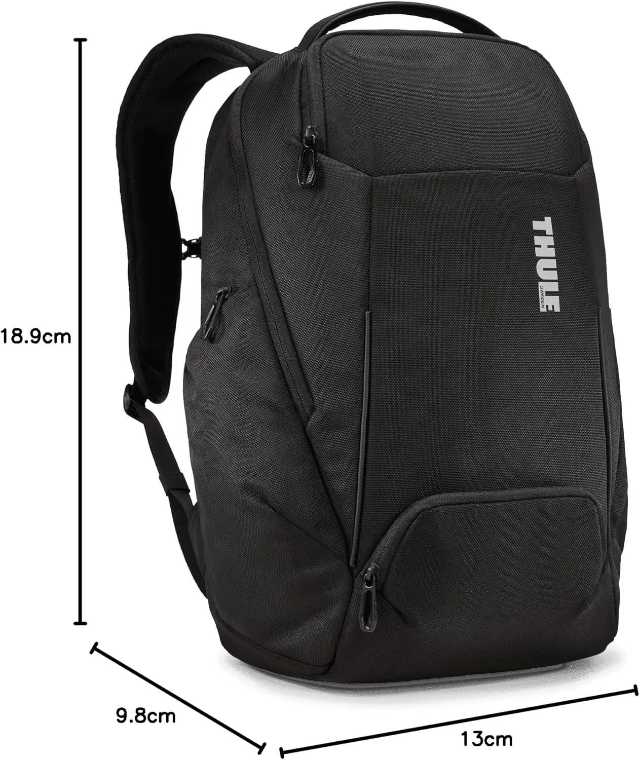 Thule Accent Laptop Backpack New - Fits MacBook - Hardshell Protective Compartment - Quick Access Front Pocket - Side Zipper Pocket - 100% Recycled Fabric - Hidden Back Pocket