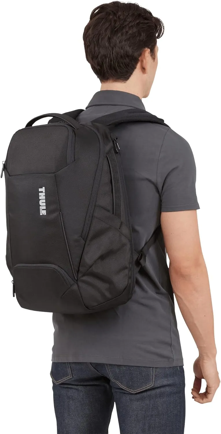 Thule Accent Laptop Backpack New - Fits MacBook - Hardshell Protective Compartment - Quick Access Front Pocket - Side Zipper Pocket - 100% Recycled Fabric - Hidden Back Pocket