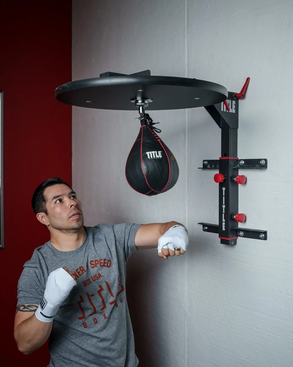 TITLE Boxing Fold-Away Adjustable Speed Bag Platform 2.0