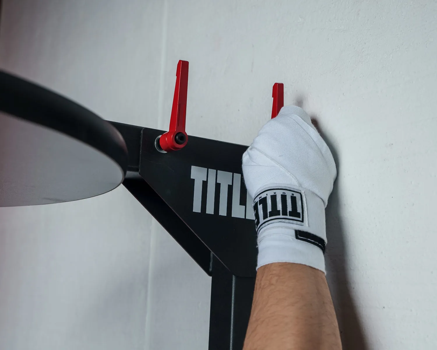 TITLE Boxing Fold-Away Adjustable Speed Bag Platform 2.0