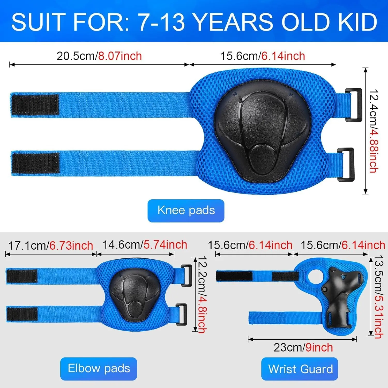 Toddler Kids Bike Helmet Set - Adjustable Cycling Helmet with Knee, Elbow Pads & Wrist Guards Sport Protective Gear Little Kid