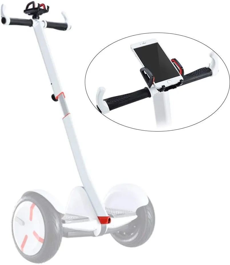 ToLanbbt Handlebar Extension Knee Bar for Segeay Ninebot Mini PRO with Phone Mount (White)