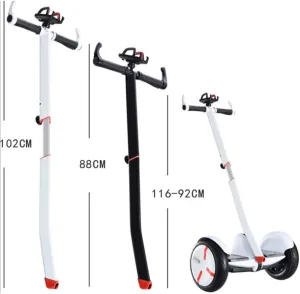 ToLanbbt Scooter Handle Adjustable Handlebar for Segway Ninebot Mini PRO with Phone Mount, Release Knee Pressure Hand Lever Control (Black)