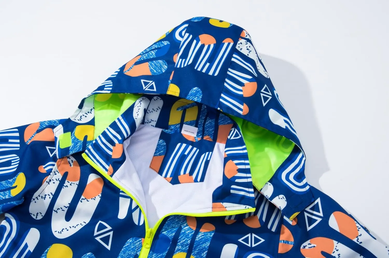 TOP&SKY KIDS Boys Dinosaur Rain Jacket Lightweight Waterproof Raincoats Windbreakers for Kids