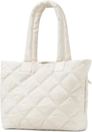 Tote Bag for Women, Puffer Bag with 15.6 Inch Compartment and Multi Pocket for Travel, Work, Gym