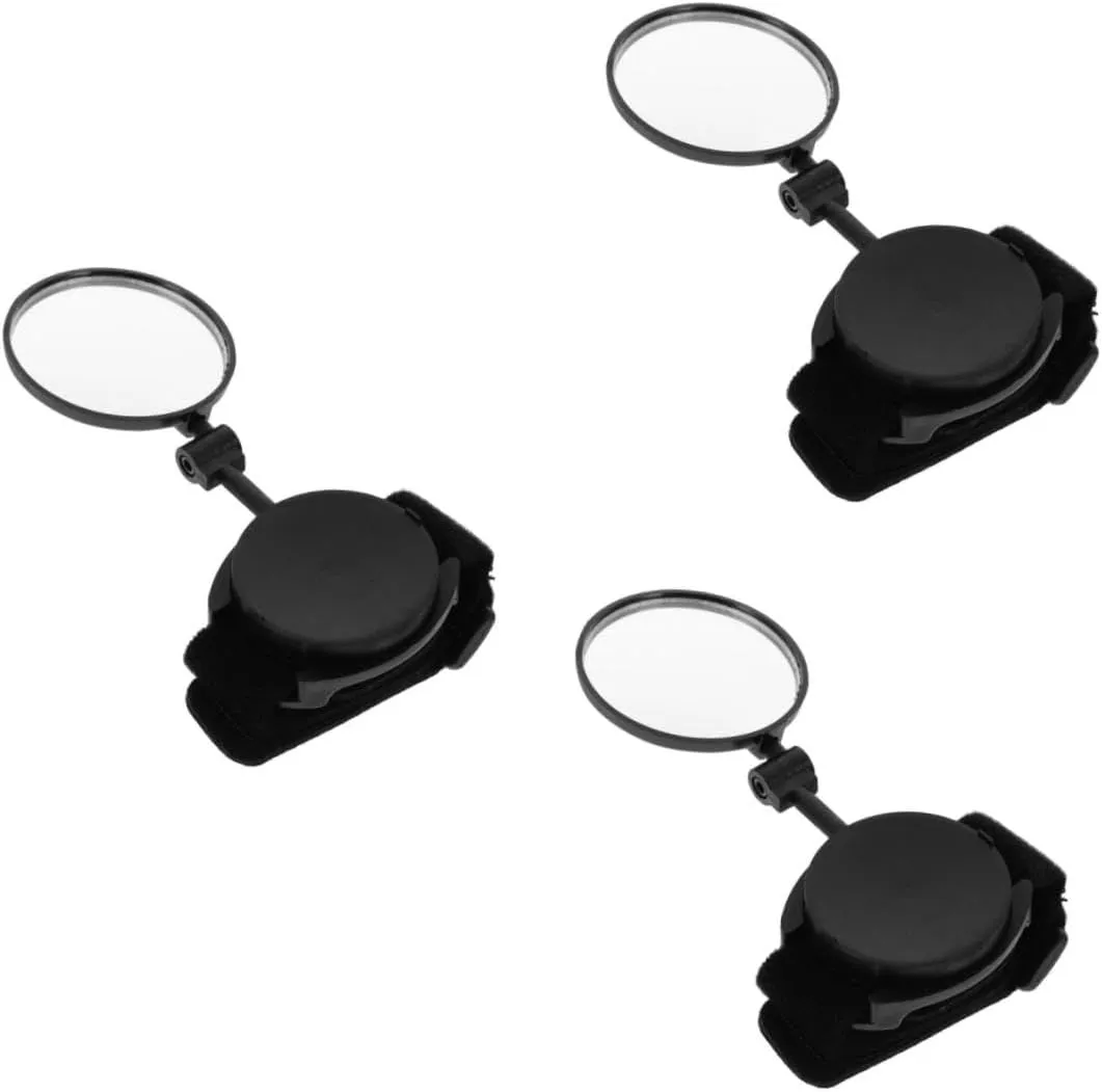 Toyvian 3pcs Wristband Rear View Mirror for Bicycles Cycling Accessory for Mountain and Road Riding and Lightweight Reflective Design