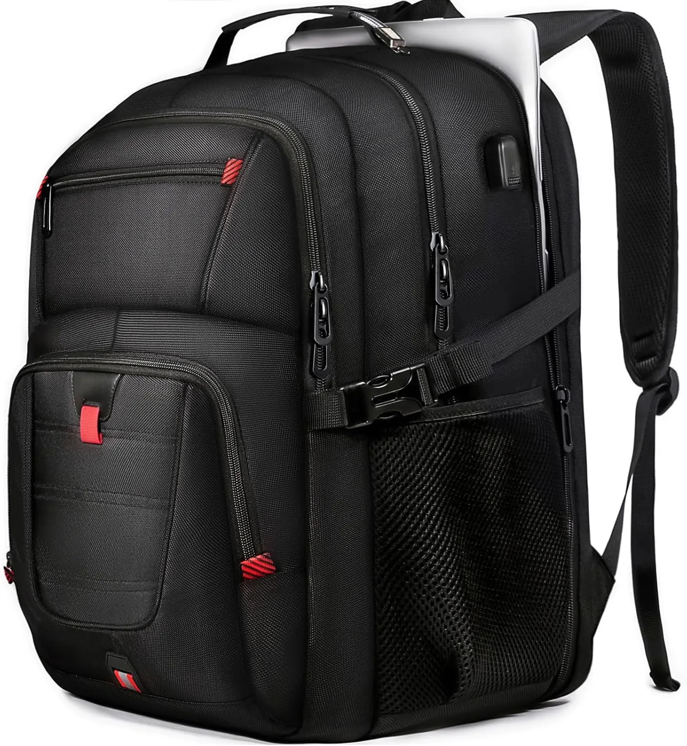 Travel Backpack, 50L Extra Large Travel Laptop backpack, Travel Backpack for Men Women with TSA Airline Approved Luggage Bussiness Backpack, Work Bag with USB Charge Port Fits 17 Inch Computer, Black