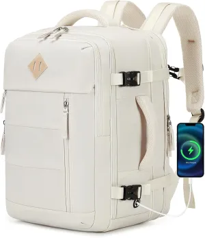 Travel Backpack for Men, 32L Expandable Carry On Flight Approved Backpack for Women 15.6inch Weekender Bag