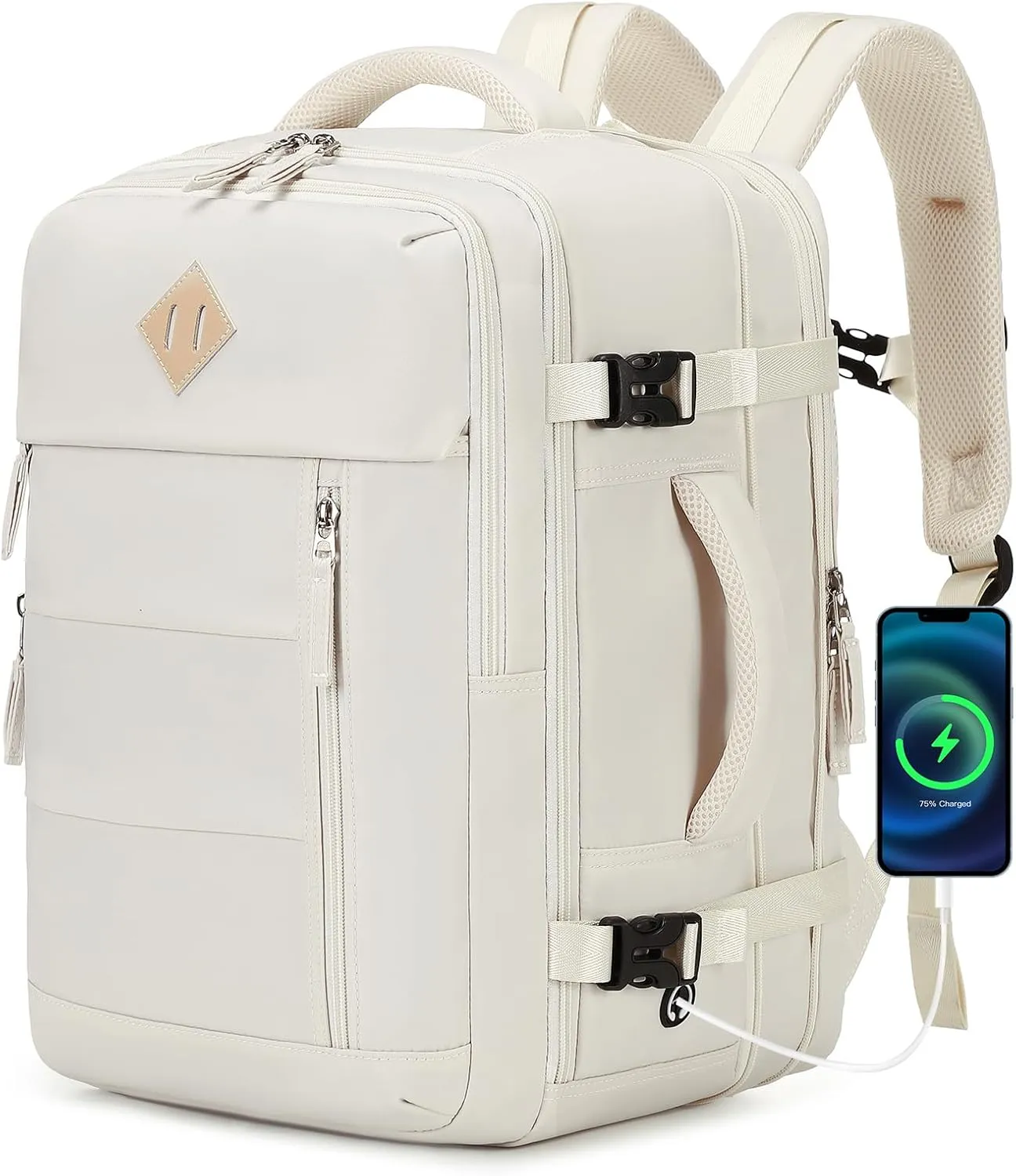 Travel Backpack for Men, 32L Expandable Carry On Flight Approved Backpack for Women 15.6inch Weekender Bag