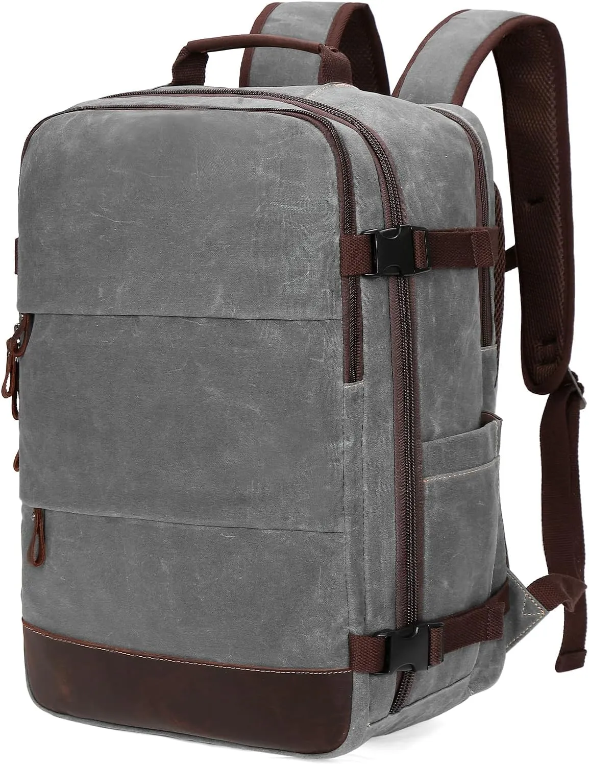 Travel Backpack for Men Carry On Backpack Flight Approved Personal Item Backpack, 18.4 inch Laptop Backpack Casual Daypack Weekender Business Hiking Backpack, Gray