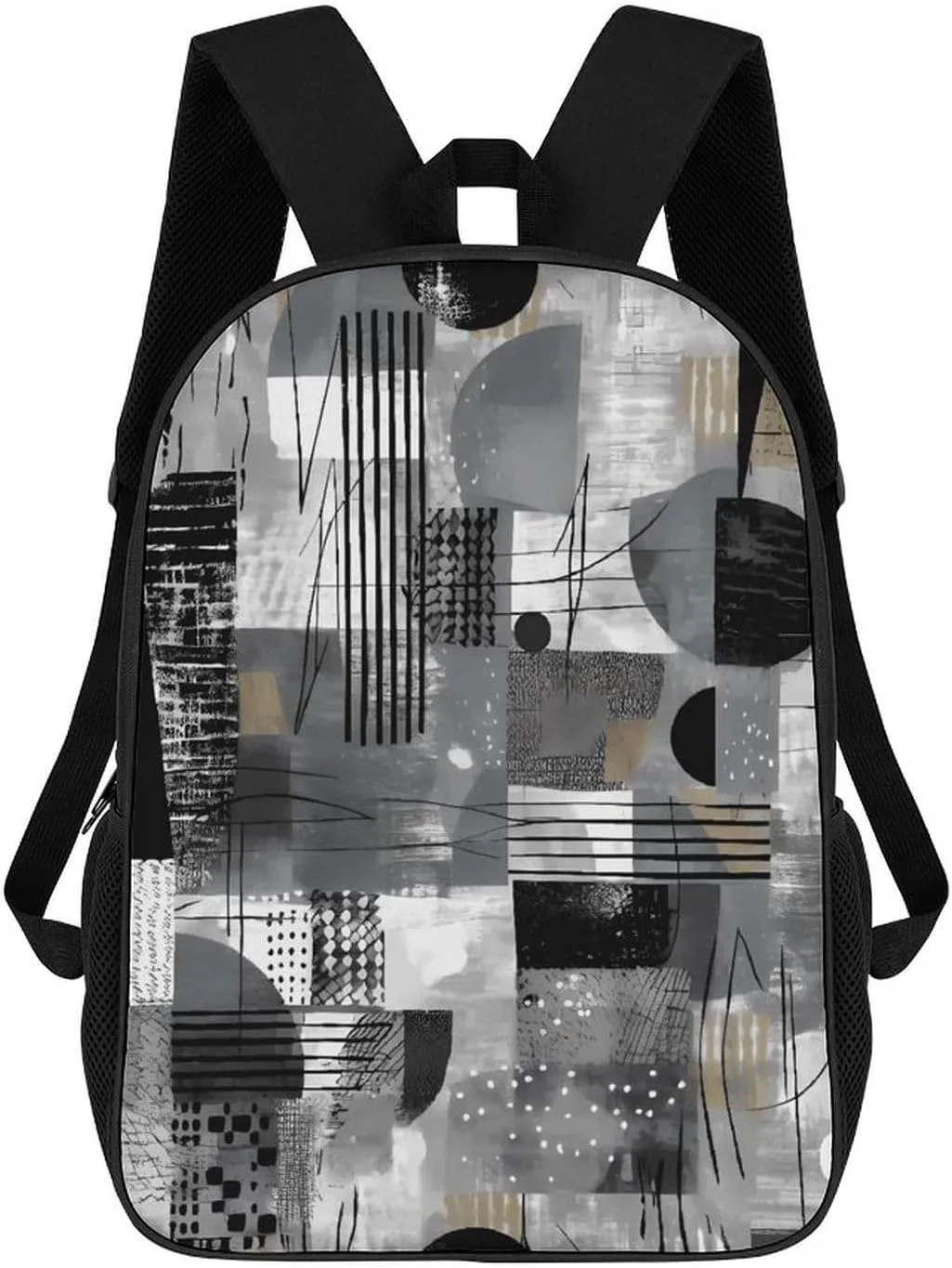 Travel Backpack for Men Women Daypack Black And White Pattern Laptop Backpack Computer Bag Business Work Bag for Work
